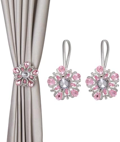 SUQ I OME Luxury Crystal Curtain Holdback with Magnetic Buckle 2PCS