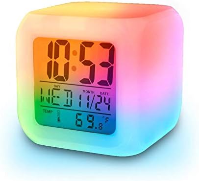 Vinmax Digital Alarm Thermometer Night Glowing Cube Clock