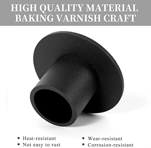 4 Pcs Black Candle Holders Retro Farmhouse Decor
