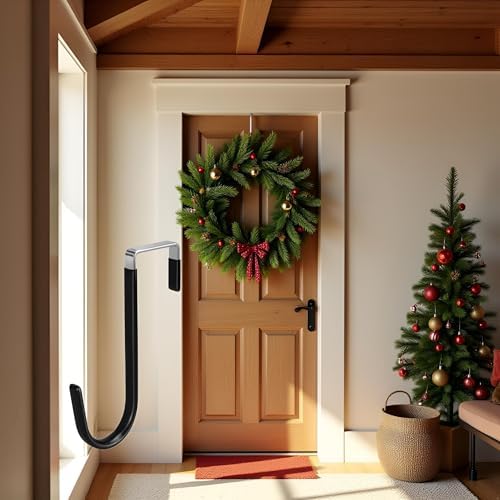 Strong Black Wreath Hanger 5 20lb Load Bearing