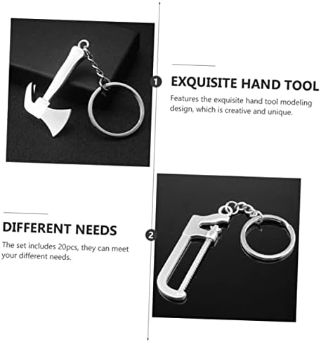 20pcs Creative Tool Keychain Pendants for Bags and Cars