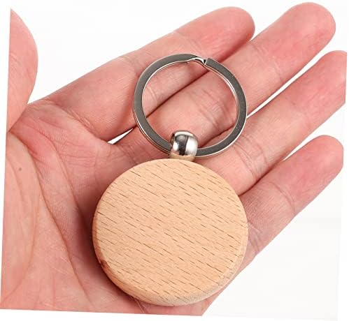 30pcs Unfinished Wooden Keychain Blanks for DIY Crafting