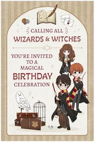 CONQUEST Harry Potter Magical Birthday Invite Envelope Set