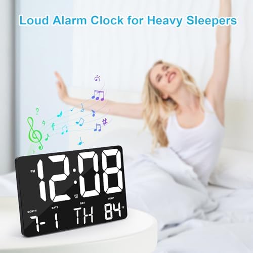 Amgico Digital Alarm Clock with Snooze and Temperature