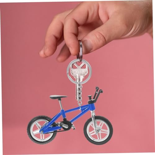 Homoyoyo 4pcs Mini Bicycle Keychains - Alloy Racing Bike Key Rings