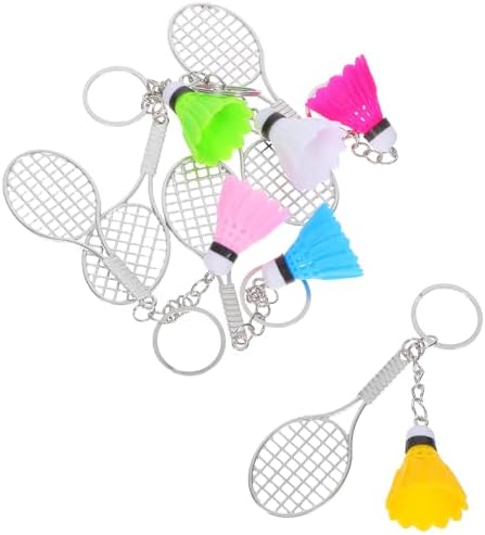 LUOZZY 24pcs Mini Alloy Badminton Keychain Charms