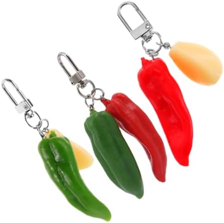 SOIMISS Chili Keychain with Pepper and Garlic Design