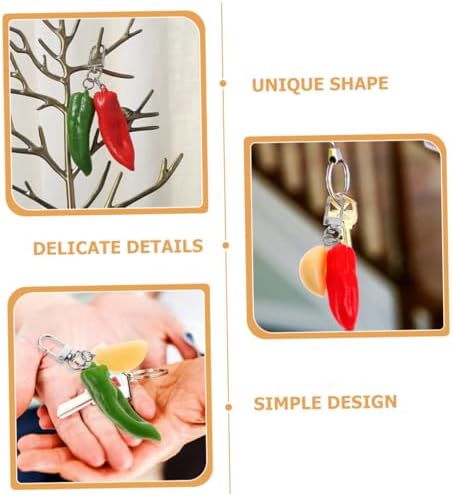 SOIMISS Chili Keychain with Pepper and Garlic Design