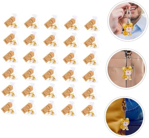 Vaguelly 30 Piece Adorable Cartoon Tiger Keychains