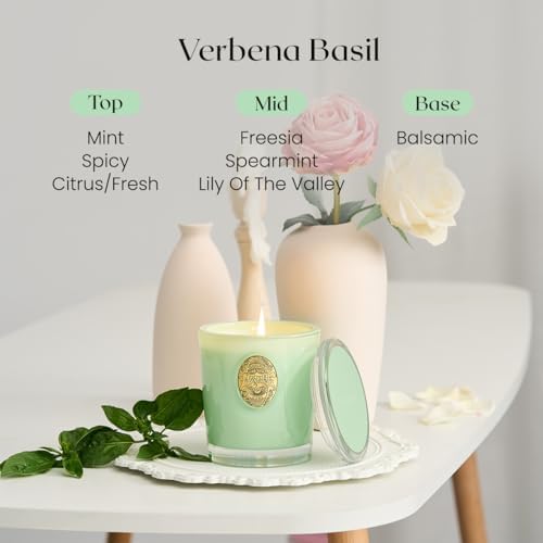 MSENSE Natural Soy Candle - Verbena Basil Green 102 oz 55H Burn