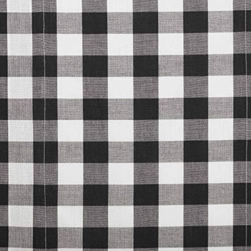 VHC Brands Black Buffalo Check Swag Curtains Pair Modern Farmhouse Style