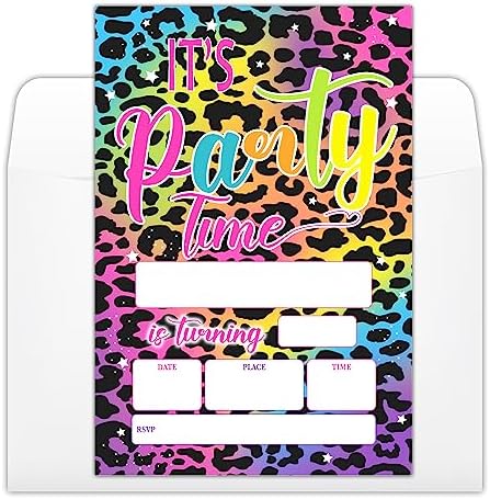 Its Party Time Birthday Invitations with Envelopes