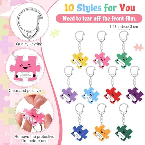 Geelin Team Puzzle Keychain Gift Set for Employees and Teachers