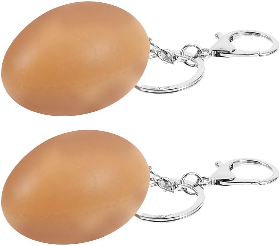 LOGOFUN 4 Pcs Easter Egg Keychain with Clip