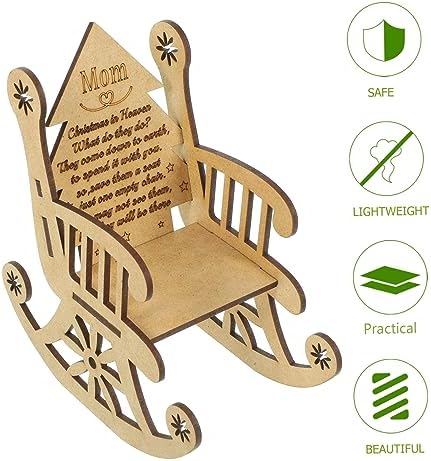 Christmas Wooden Candleholder Chair Shape Decor