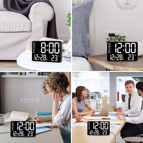 Amgico Digital Clock with Dual Alarms and Snooze