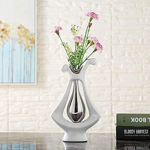 Anding Silver White Ceramic Vase Decorative Sculpture