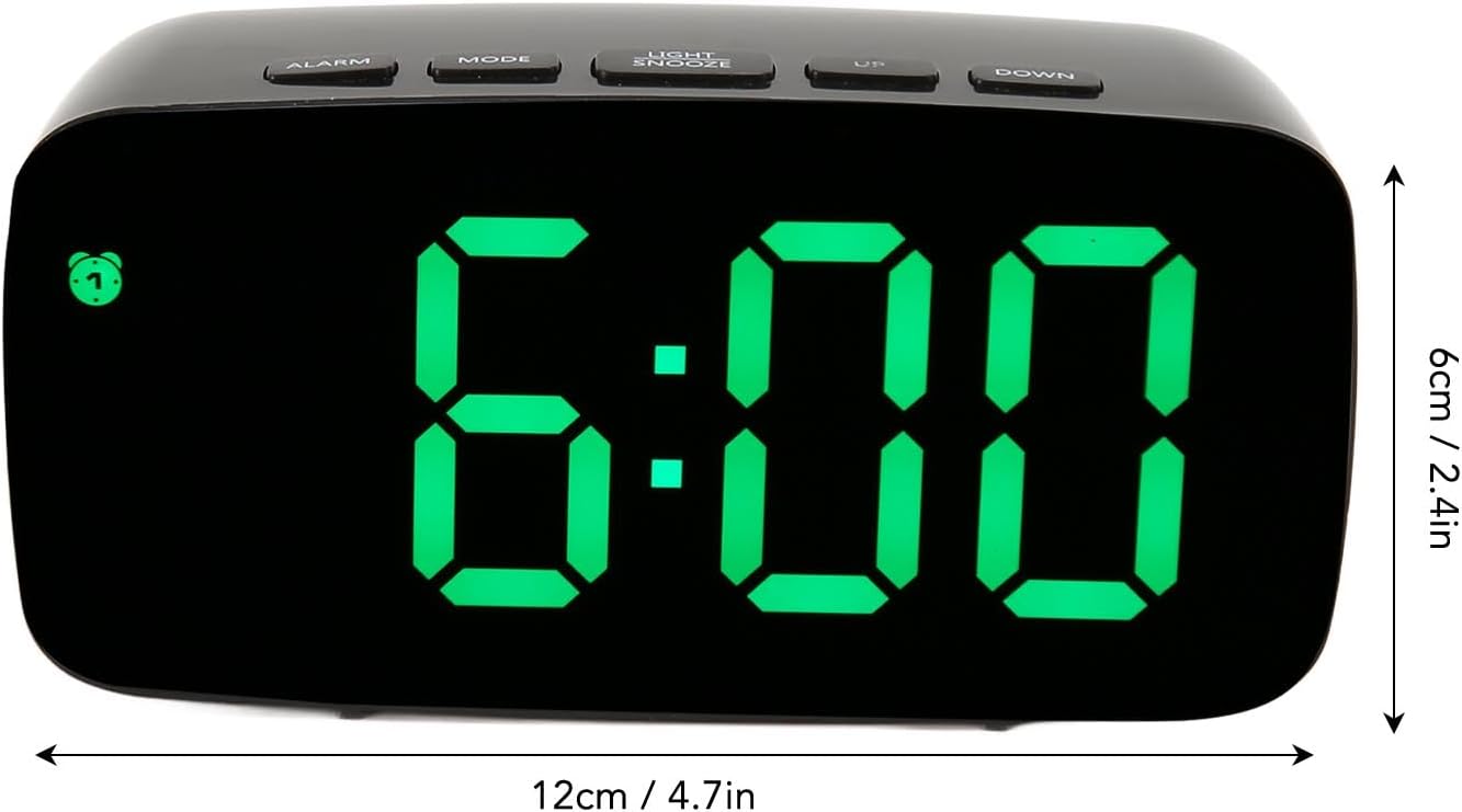 Pssopp LED Alarm Clock with Mirror and Voice Activation
