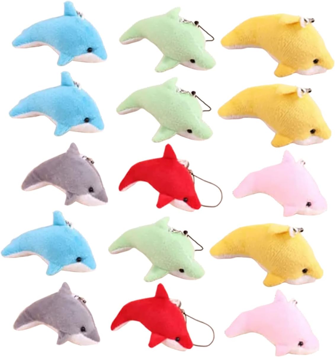 SOIMISS 25pcs Plush Keychain Mini Backpack Set