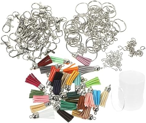 1set Acrylic Keychain Blanks with Accessories for Custom Projects