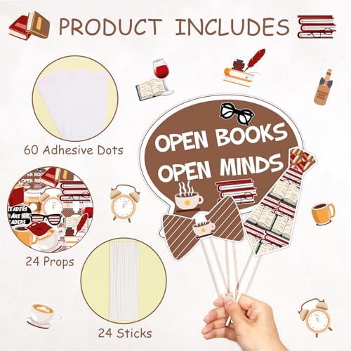 Sursurprise Book Club Photo Props Set of 24