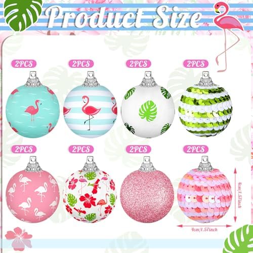 Zeyune 16 Pcs Tropical Hanging Ornaments