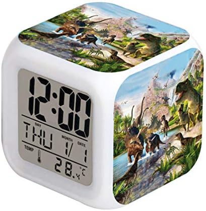 LED Alarm Clock Dinosaur Jurassic Design for Kids and Adults