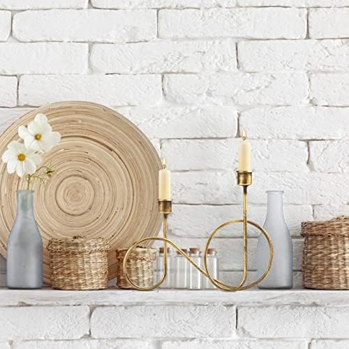 Twisted Brass Candlestick Holder for Table Decoration