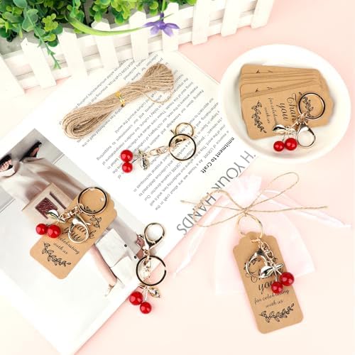 20 Set Cherry Keychains Party Favor Set