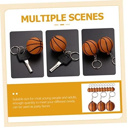 24Pcs Basketball Keychains Durable Key Holders with Cute Designs for Adults