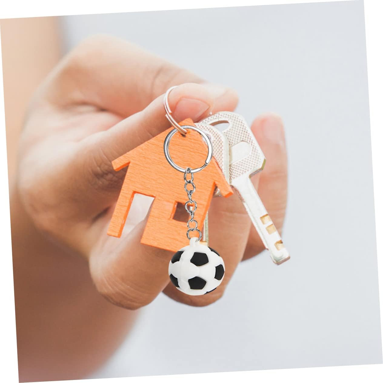 16pcs Soccer Keychain Set with Ball Design
