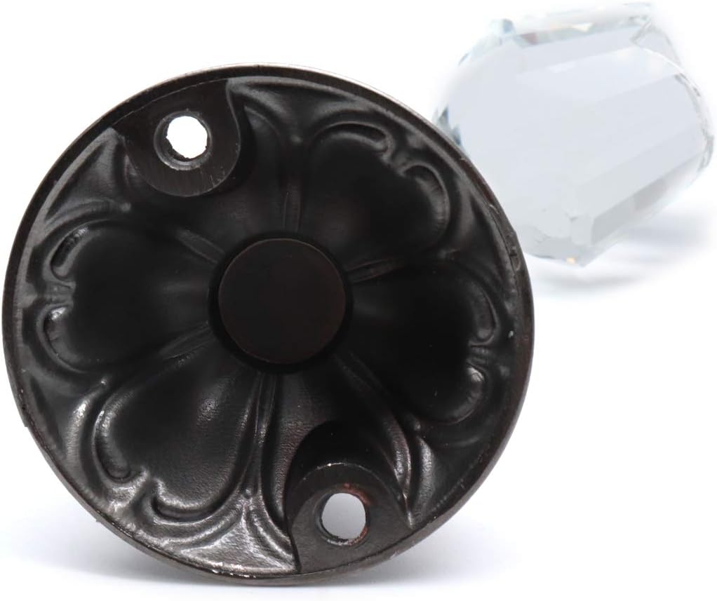 Crystal Rose Head Curtain Tiebacks Red Bronze Wall Mount Hooks Pack of 2