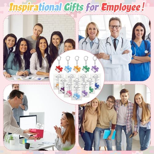 Geelin Team Puzzle Keychain Gift Set for Employees and Teachers