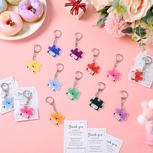 Geelin Team Puzzle Keychain Gift Set for Employees and Teachers
