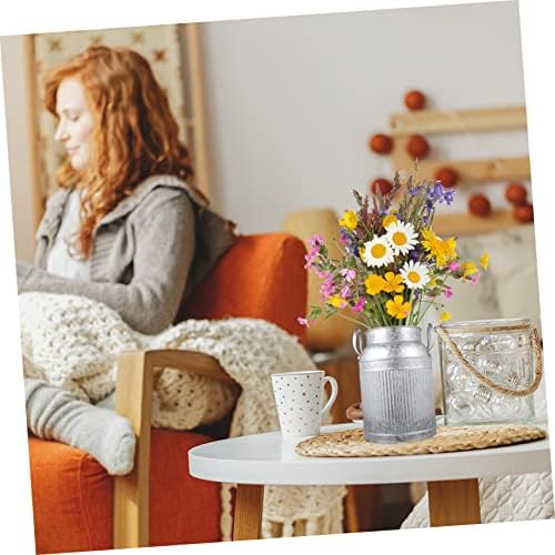 Retro Flower Bucket Dried Flower Vase for Home Decor