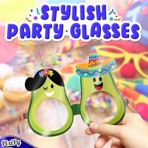 PixiPy Funny Paperboard Photo Booth Props - 30pc Hawaiian Theme