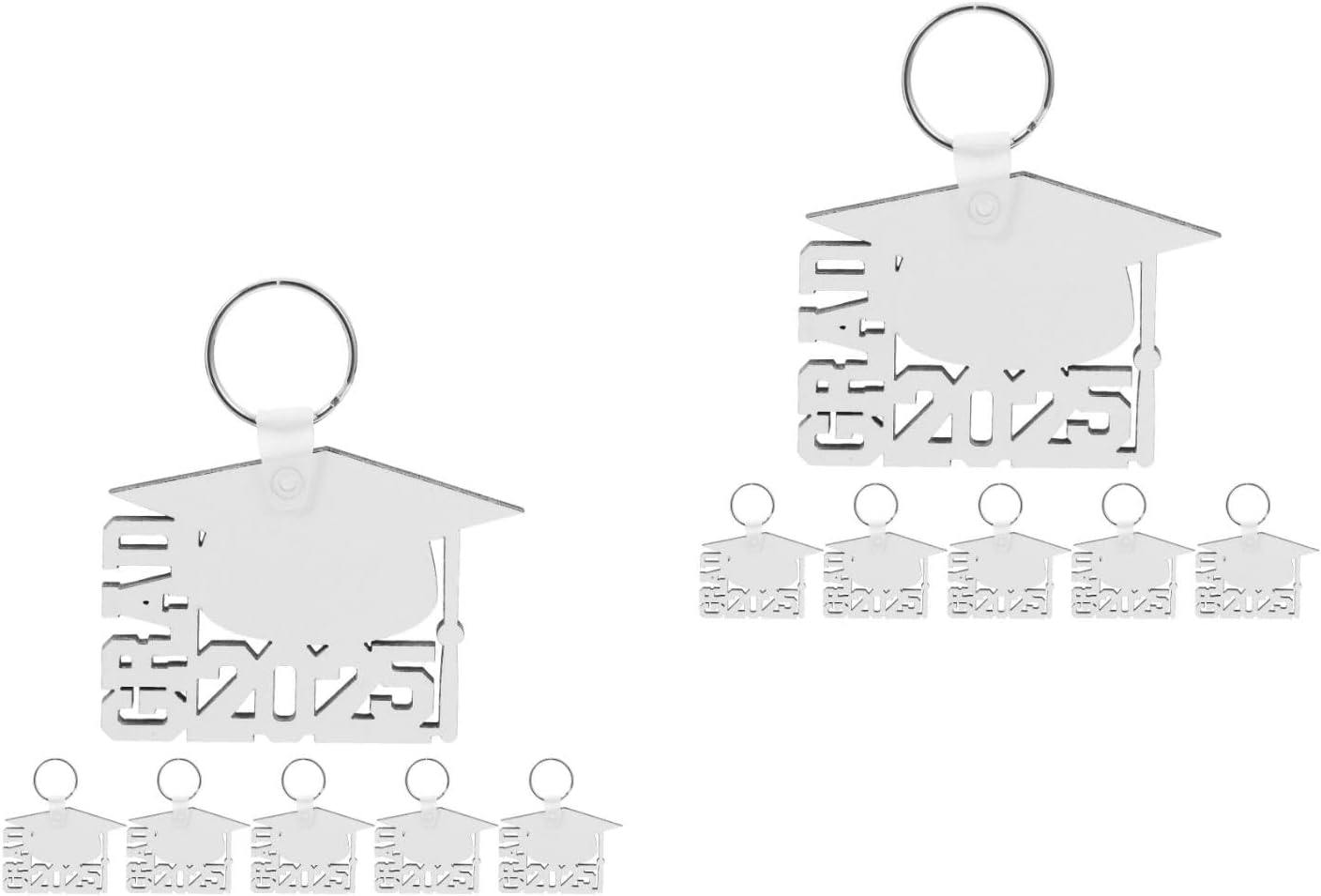 LOGOFUN 12PCS Graduation Keychains 2025 Customizable