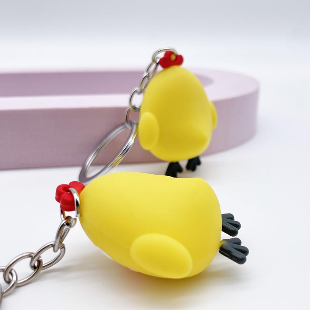 LOGOFUN 16PCS Funny Chicken Keychains for Bag Backpack Birthday Party Favors