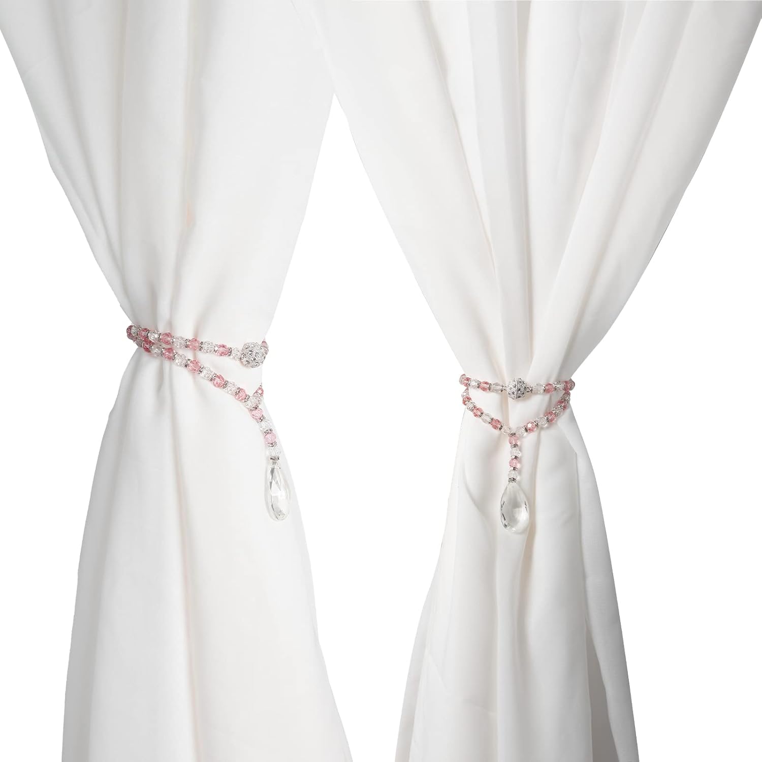SUQ I OME Pink Crystal Beaded Curtain Tieback