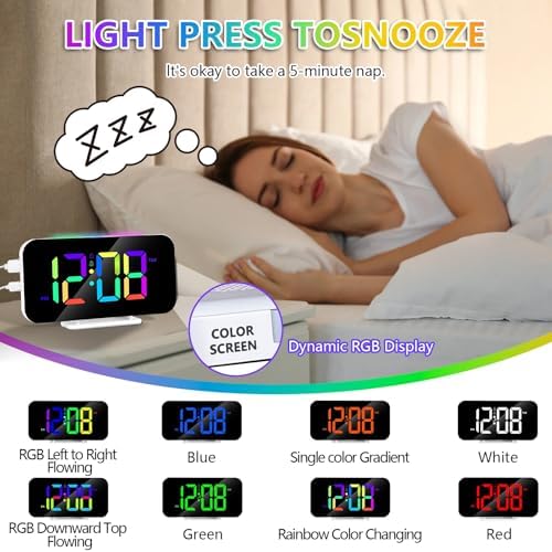 LED Digital Alarm Clock with Night Light and Dual Alarm