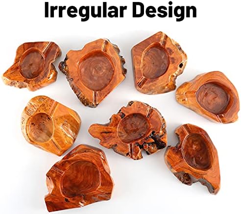 Wooden Cigar Ashtray with Random Shape and 2 Slots