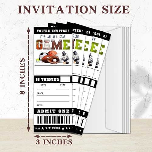 Heiyihe Sports Birthday Cards with Envelopes