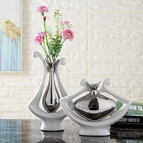 Anding Silver White Ceramic Vase Decorative Sculpture