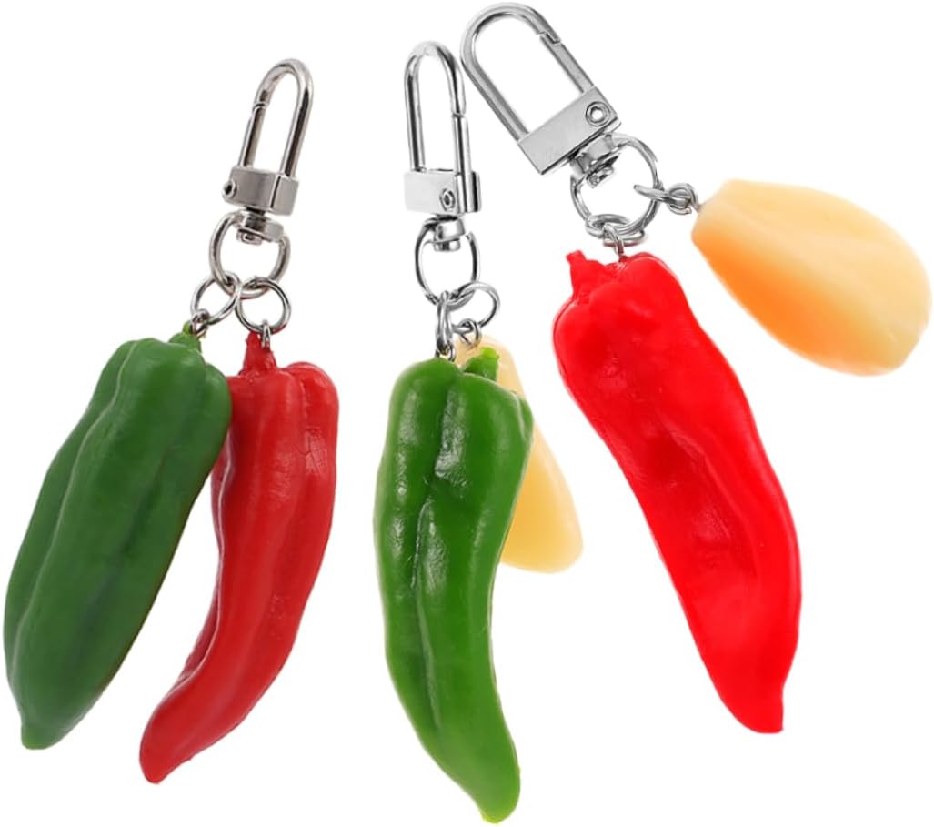 Chili Keychain Key Ring for Car Keys Fashion Decor
