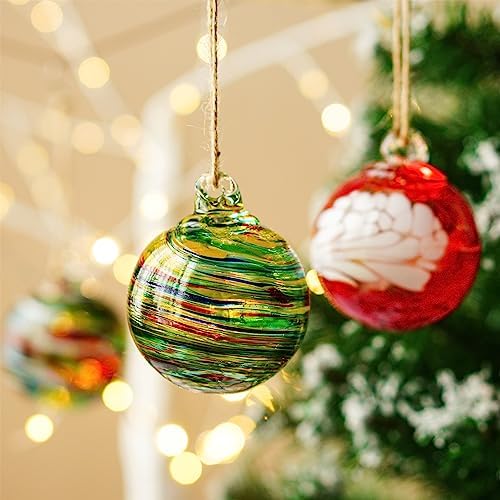 6pcs Hand Blown Glass Friendship Hanging Ornaments