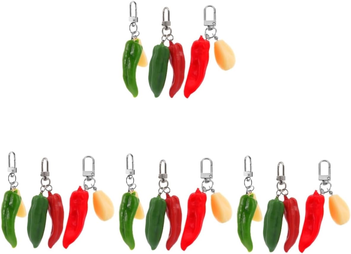 GALPADA Chili Keychain for Car Keys and Bag Hanging