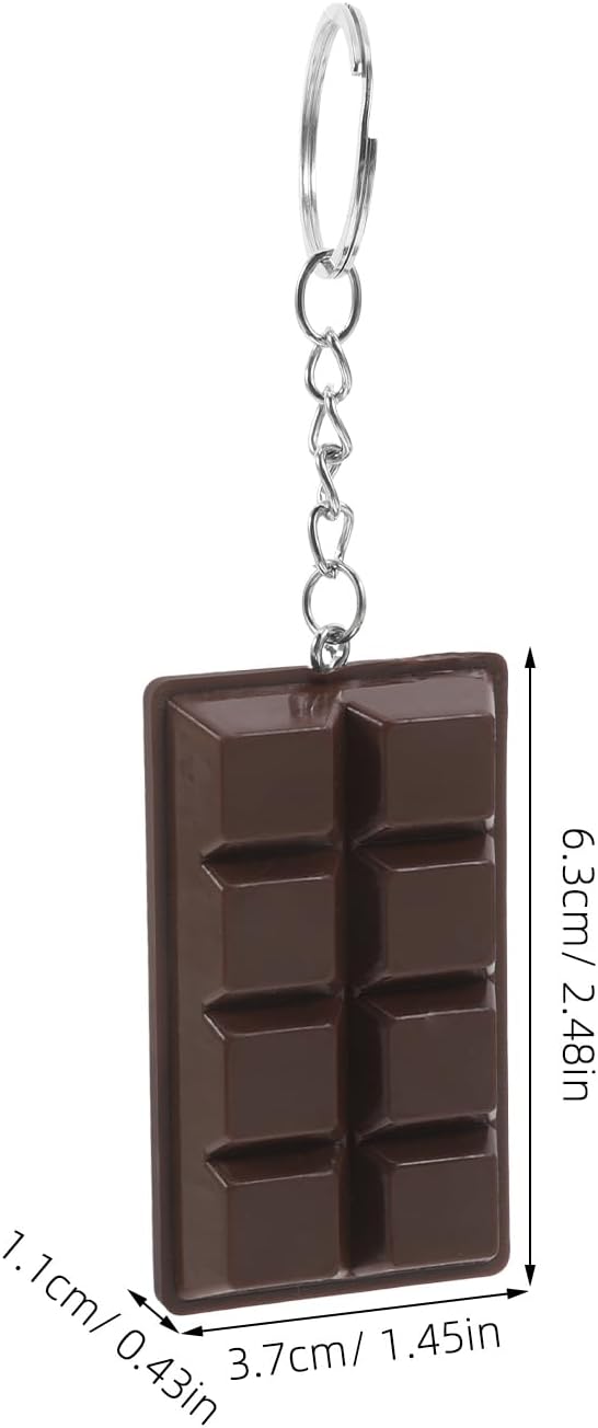 LOGOFUN 4PCS Chocolate Keychains Realistic Keyrings