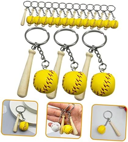 POPETPOP 16pcs Baseball Keychain Set for Boys Girls and Players
