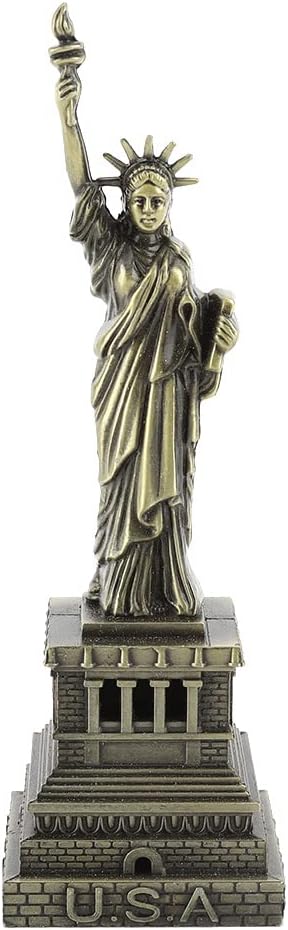 Jerliflyer Mini Statue of Liberty Metal Statue Desk Decoration