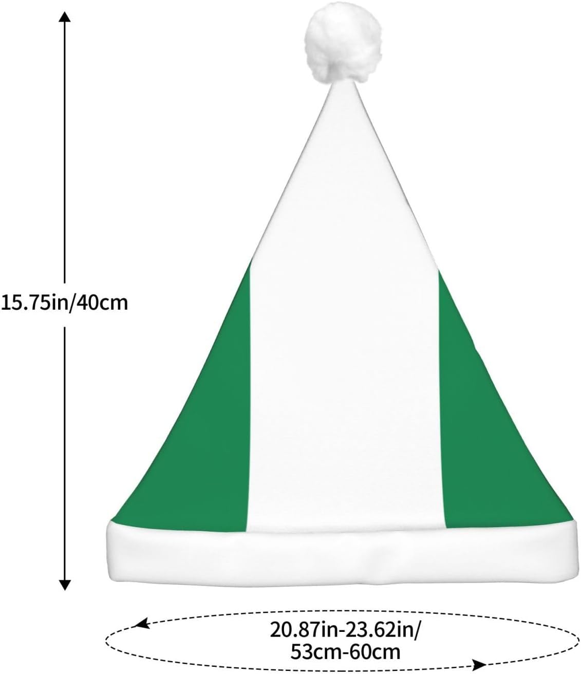 Nigeria Flag Christmas Hat with LED Lights